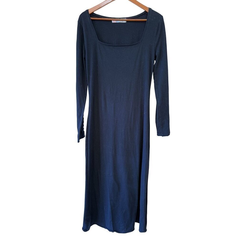 Free People FP Beach Iris Long Sleeve Tee Buttons Sleeve Midi Dress Large